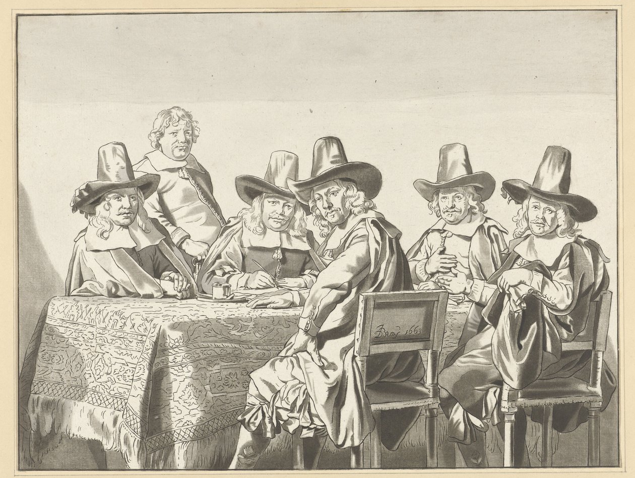 Regents of the Orphanage in Haarlem by Cornelis Ploos van Amstel