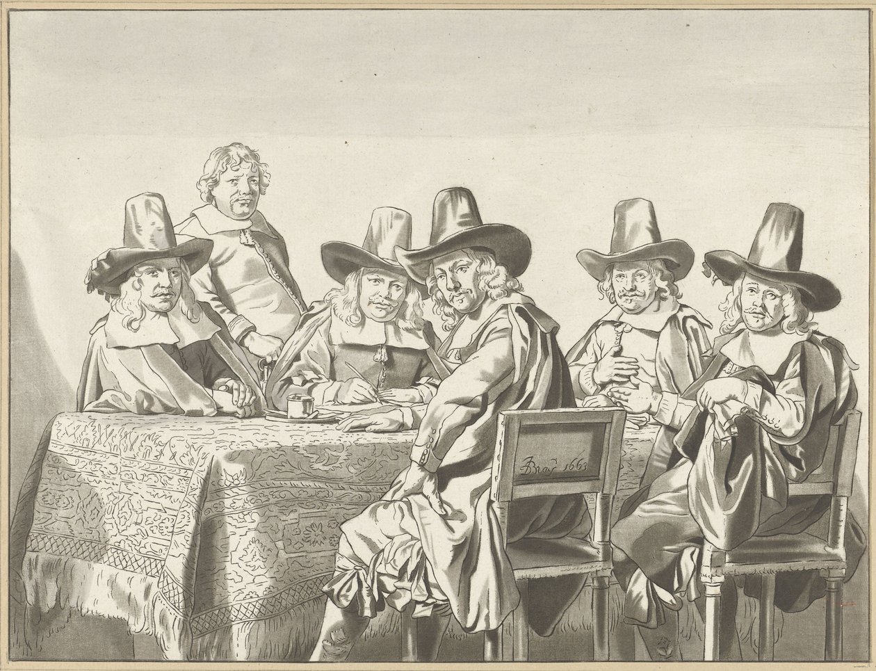 Regents of the Orphanage in Haarlem by Cornelis Ploos van Amstel