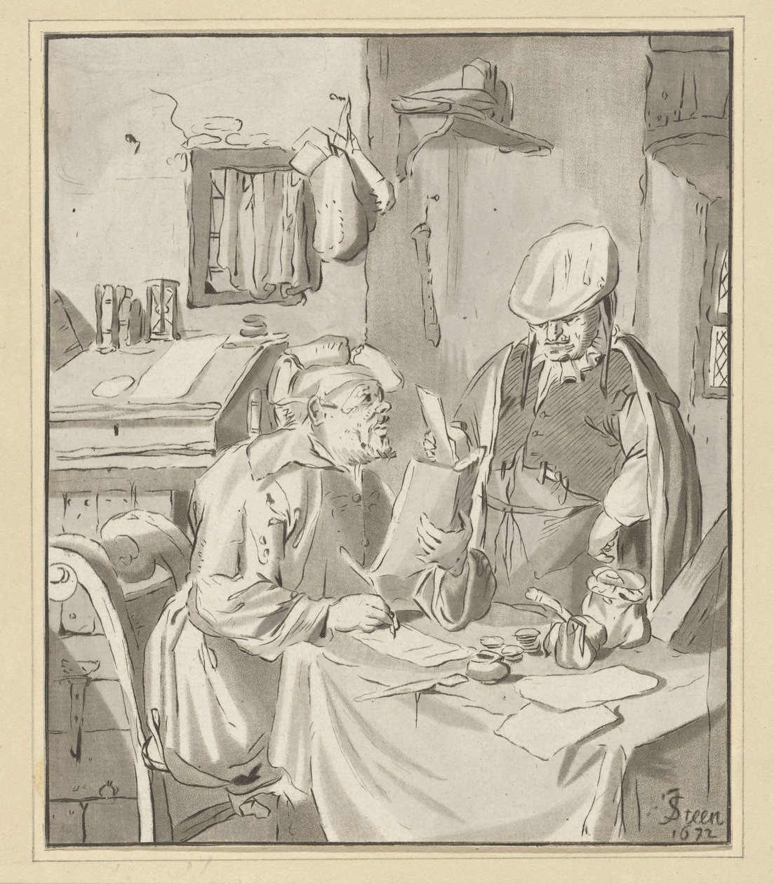 Writer of a Letter by Cornelis Ploos van Amstel