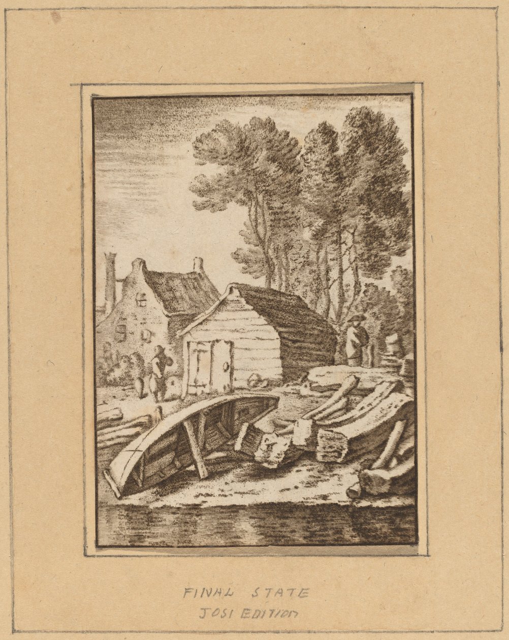 Shipyard by Cornelis Ploos van Amstel after Herman Saftleven