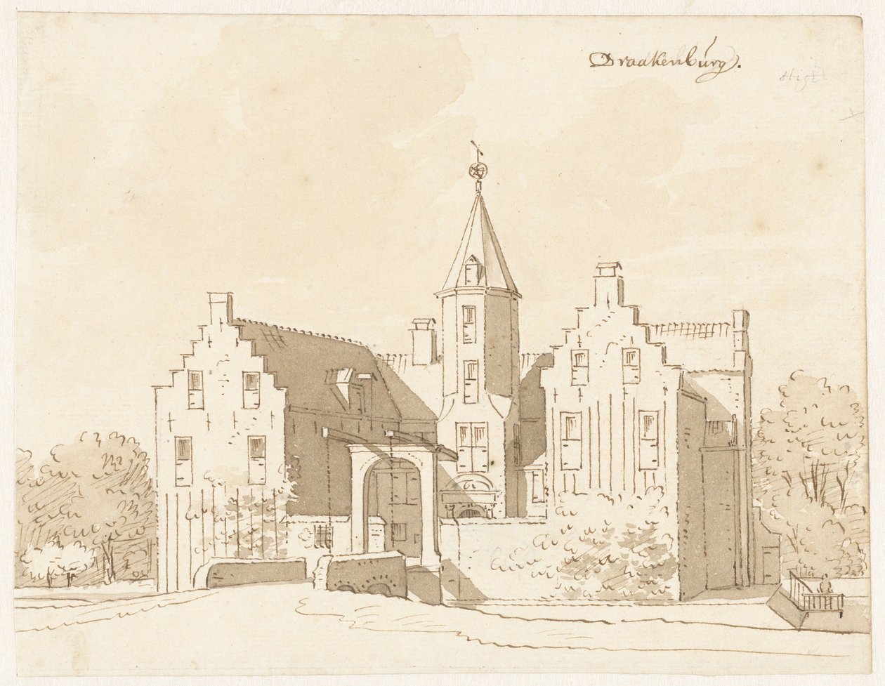 Castle Drakenburg near Baarn by Cornelis Pronk (possibly)