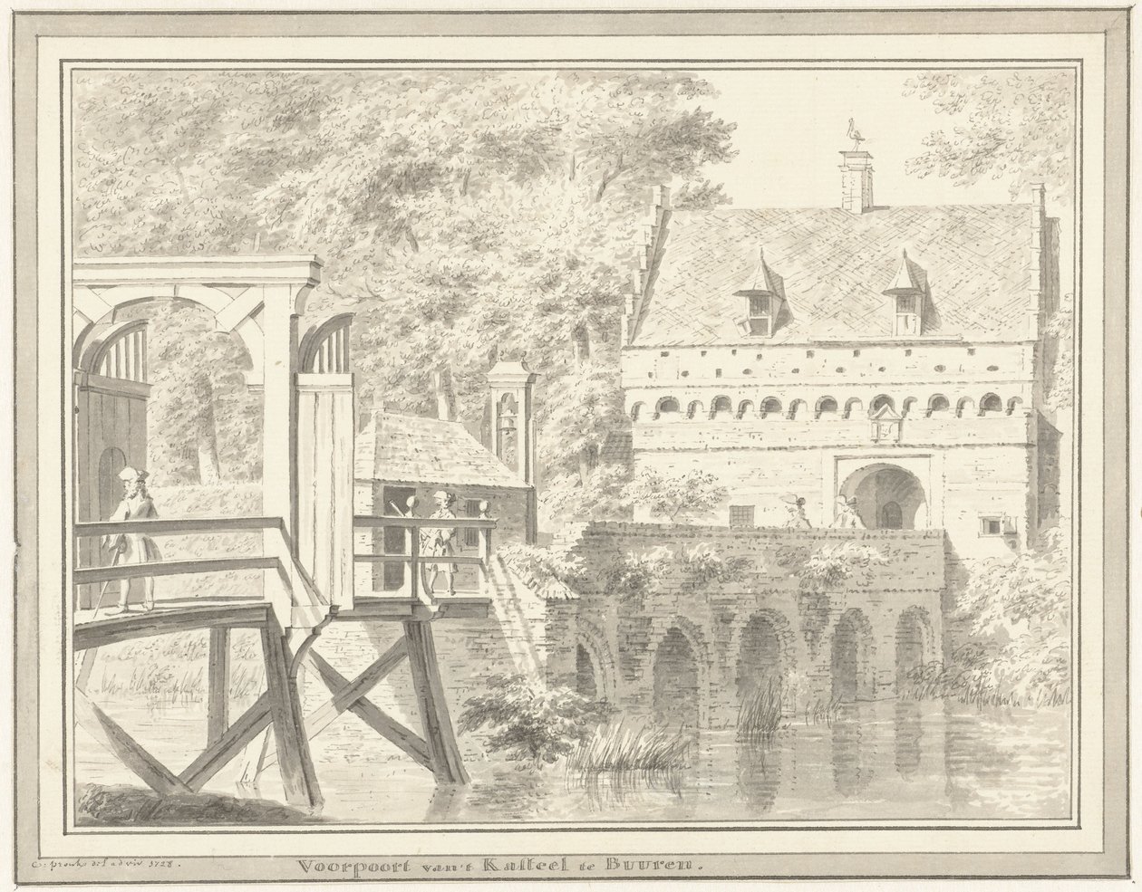 Front Gate of the Castle in Buren by Cornelis Pronk