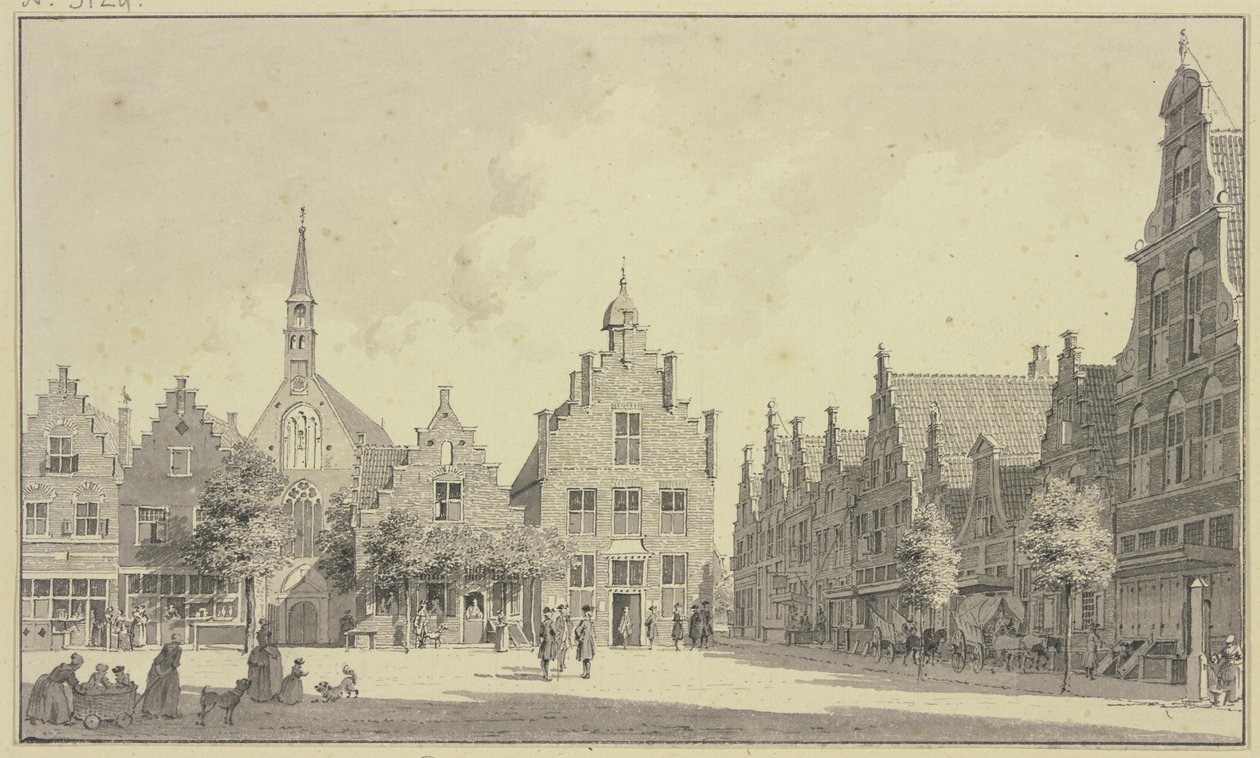 The Market at Steenwyk by Cornelis Pronk
