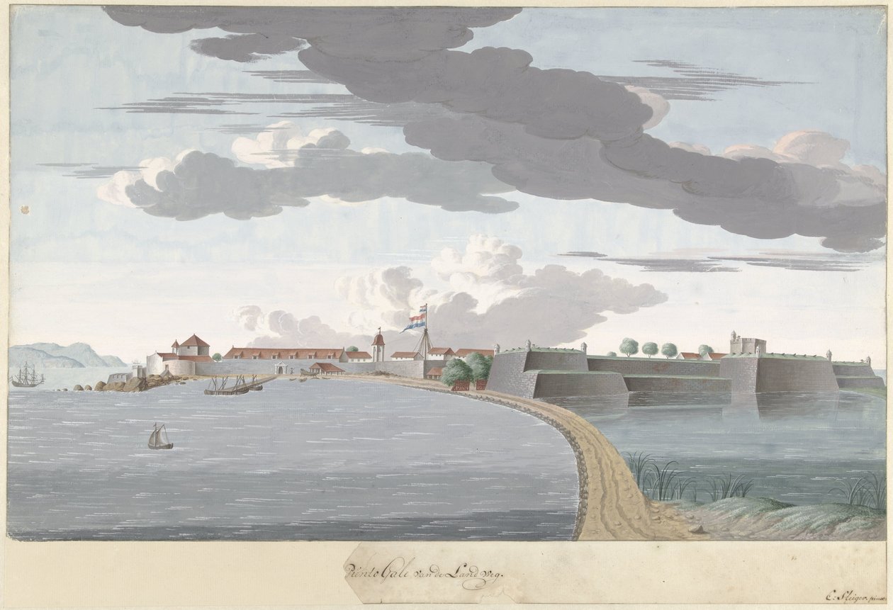 Fort Galle on Ceylon, Seen from the Land Side by Cornelis Steiger