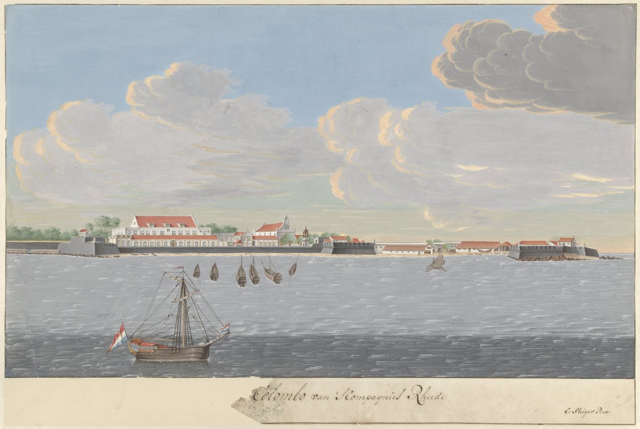 View of Colombo from the Roadstead by Cornelis Steiger