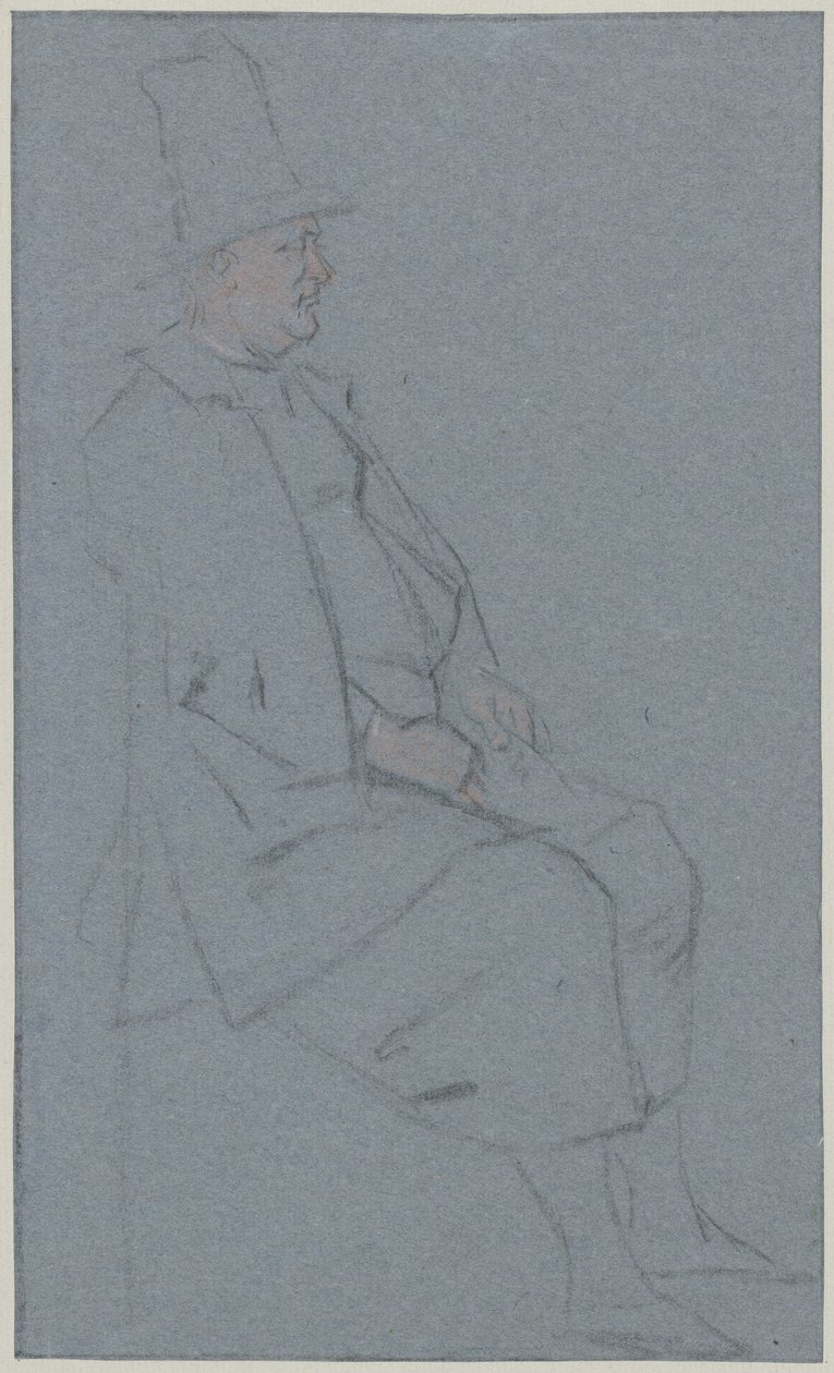 Seated Quaker, Profile to the Right by Cornelis Troost