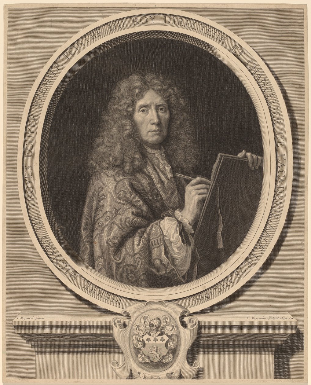 Pierre Mignard by Cornelis Vermeulen after Pierre Mignard I