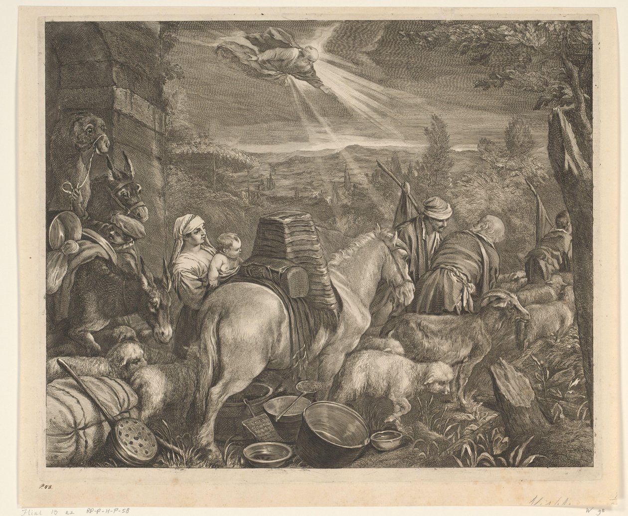 Abraham Leaves Haran by Cornelis Visscher (II)