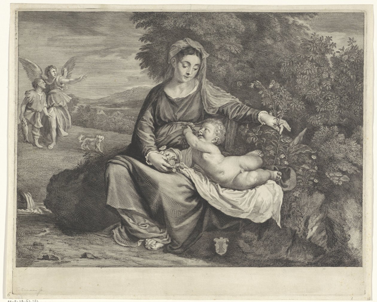 Mary with Child and Tobias and the Angel by Cornelis Visscher (II)