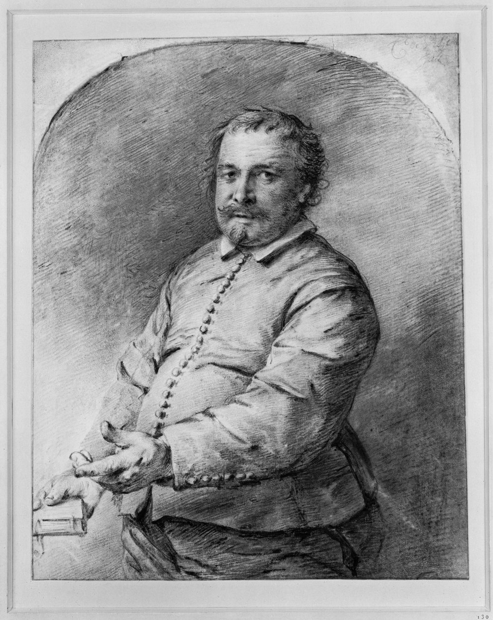 Half-Figure of a Bearded Middle-Aged Man Facing Half Left by Cornelis Visscher