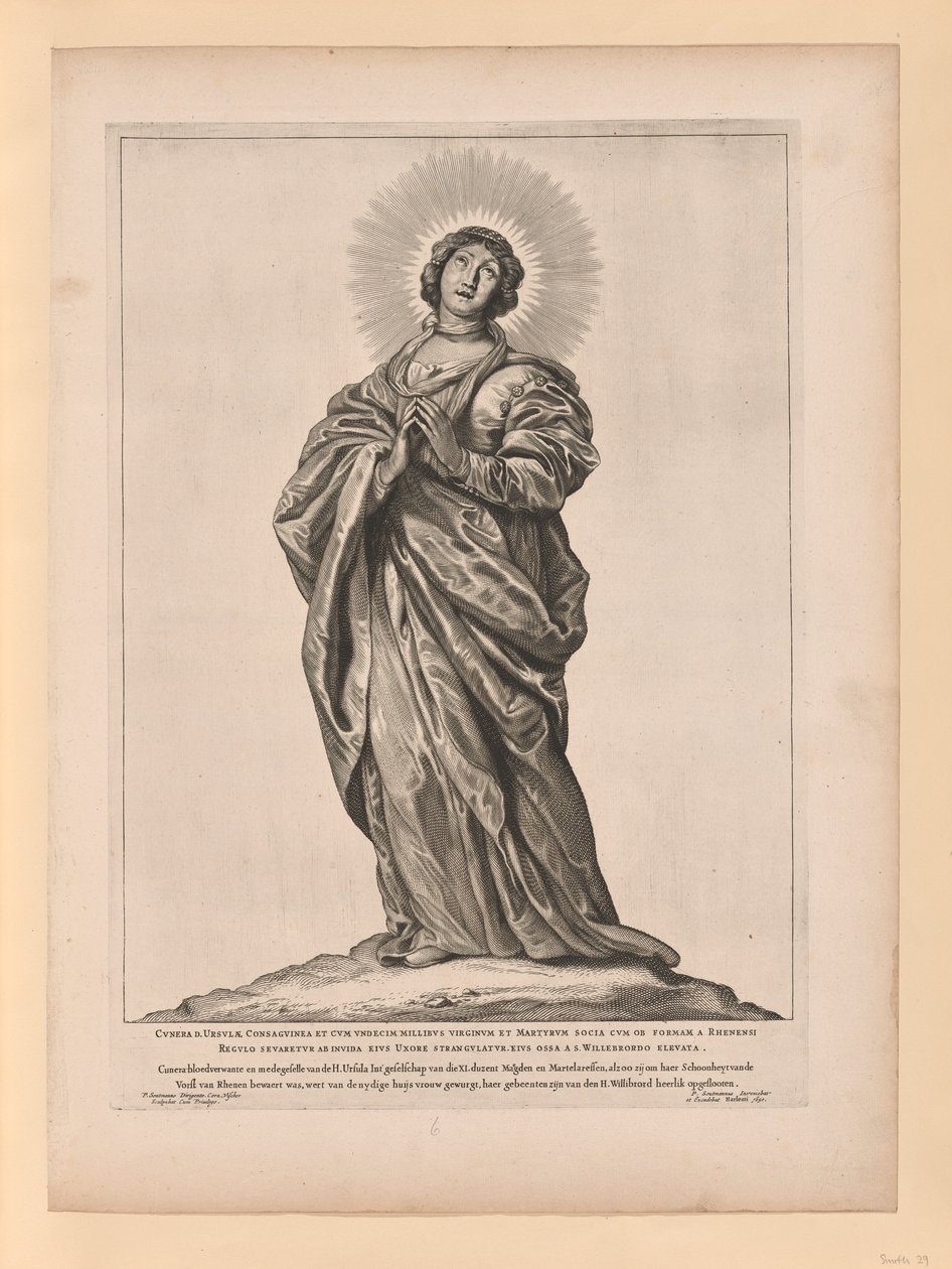 Saint Cunera, from Saints of the North and South Netherlands by Cornelis Visscher