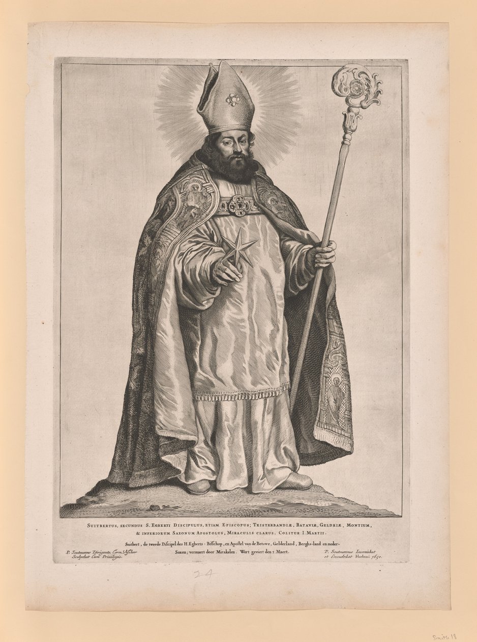 Saint Frederick of Utrecht, from Saints of the North and South Netherlands by Cornelis Visscher