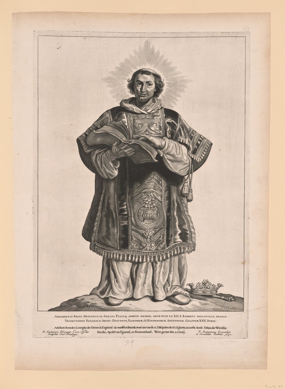 Saint Werenfridus, from Saints of the North and South Netherlands by Cornelis Visscher