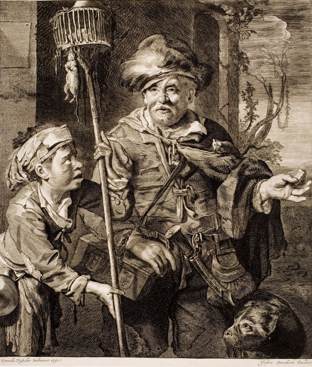 The Seller of Rat-Poison by Cornelis Visscher