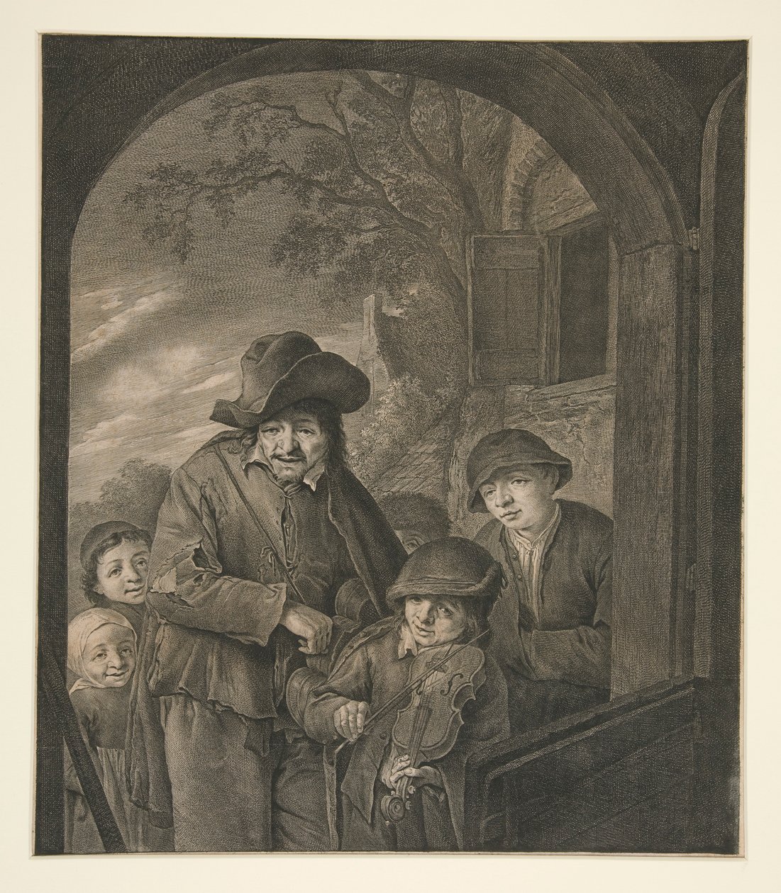 Untitled (Musicians at an Inn Door) by Cornelis Visscher