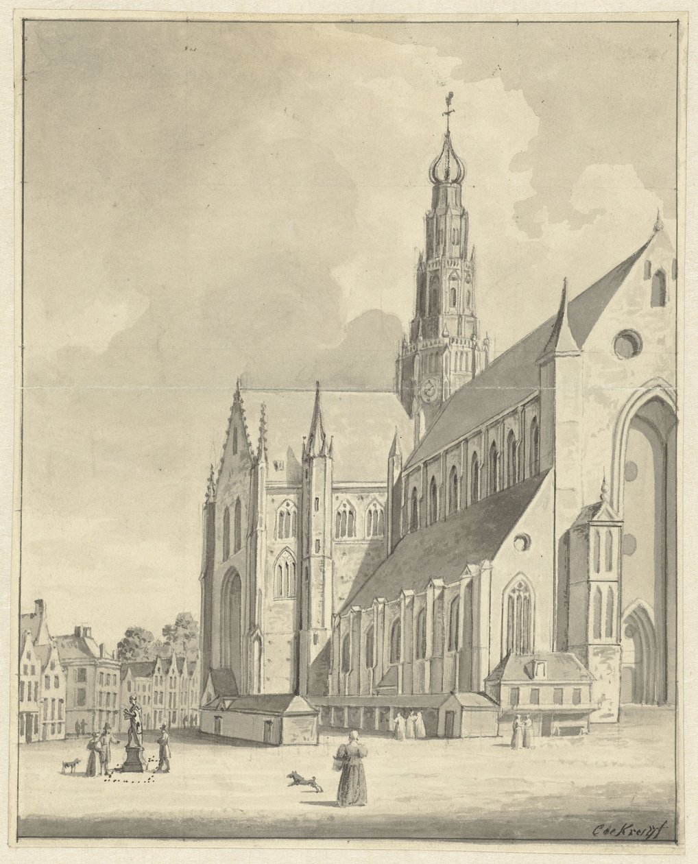 The Saint Bavo Church in Haarlem by Cornelis de Kruyff