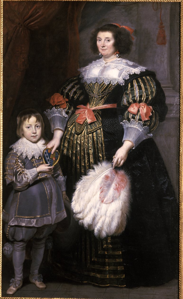 Madame Charlotte Butkens-Smit van Cruyninghen and her son Johannes-Amatus by Cornelis de Vos