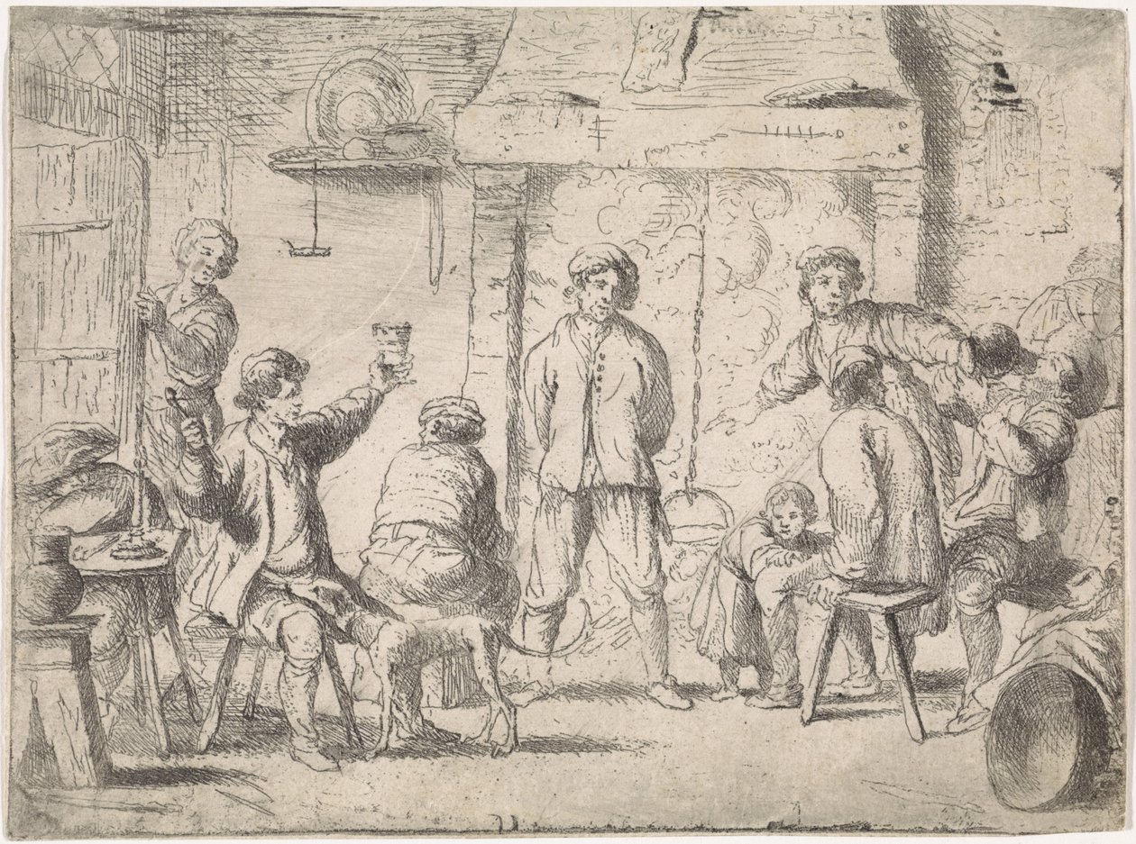 Peasants in an Inn (Genre Scenes) by Cornelis de Wael