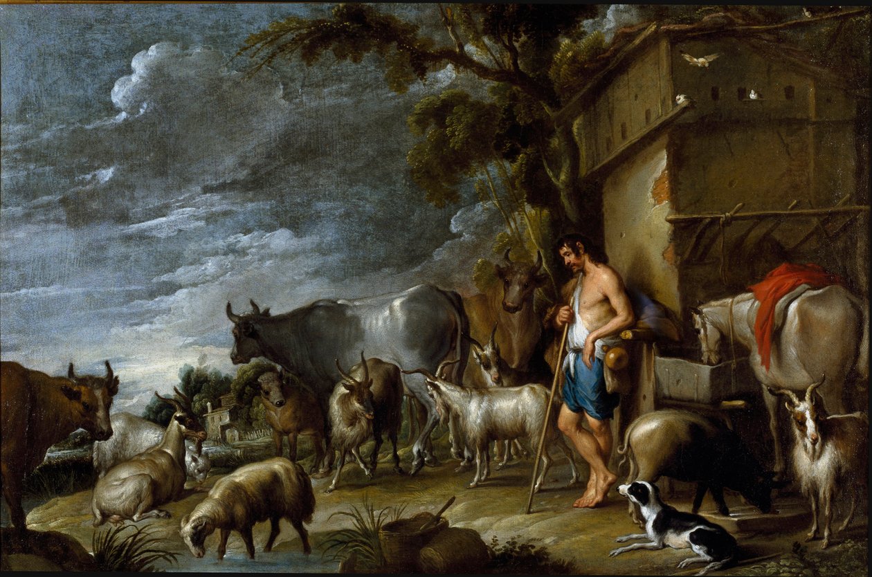 The Story of the Prodigal Son: The Guard of the Pigs by Cornelis de Wael