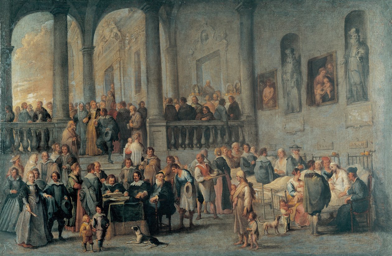 To Visit the Sick by Cornelis de Wael (1592-1667) by Cornelis de Wael