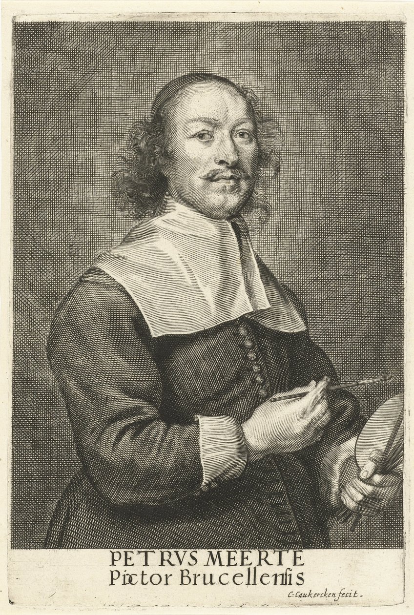 Portrait of the Painter Petrus Meerte by Cornelis van Caukercken