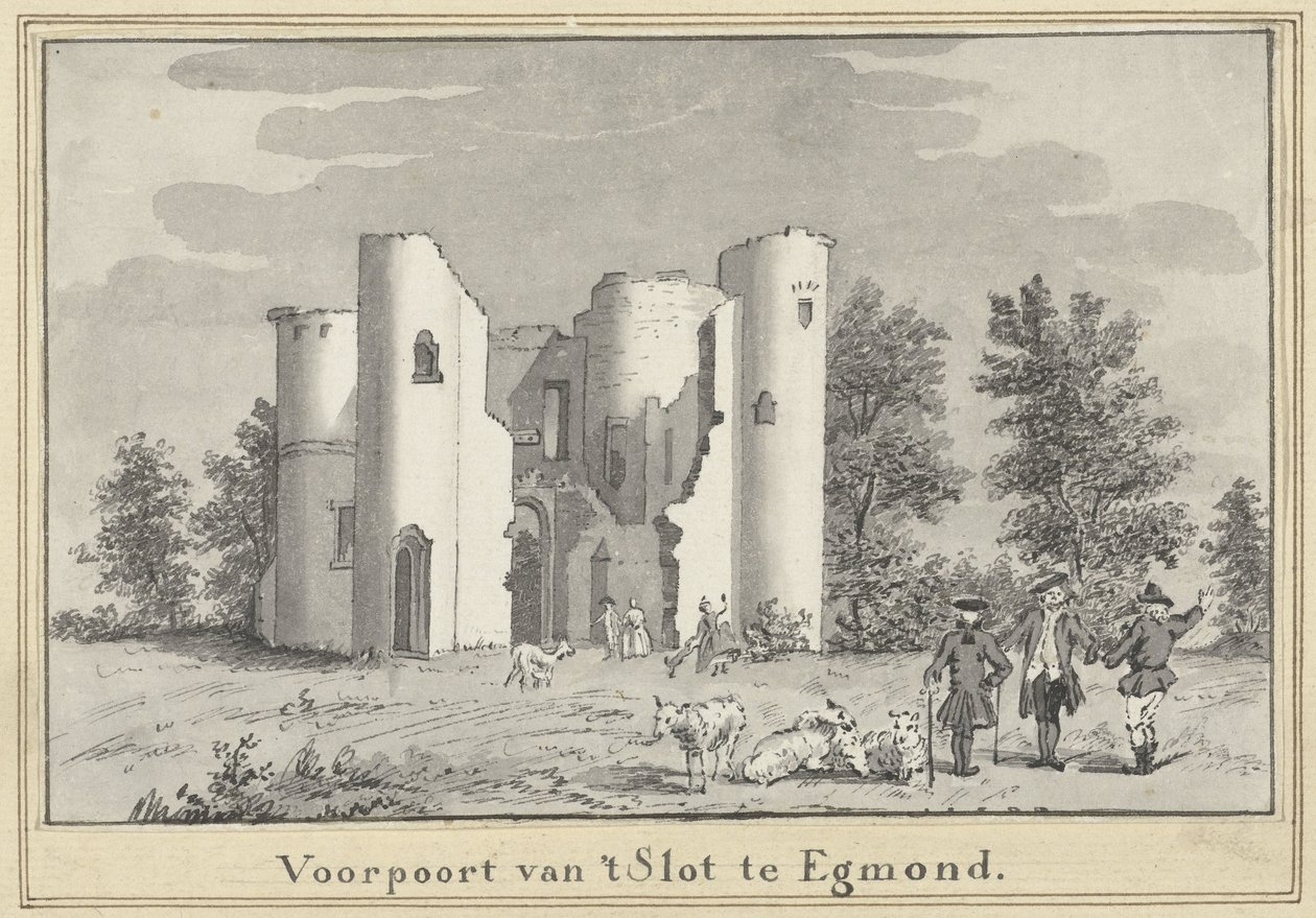 Ruins of the Castle at Egmond by Cornelis van Noorde (attributed to)