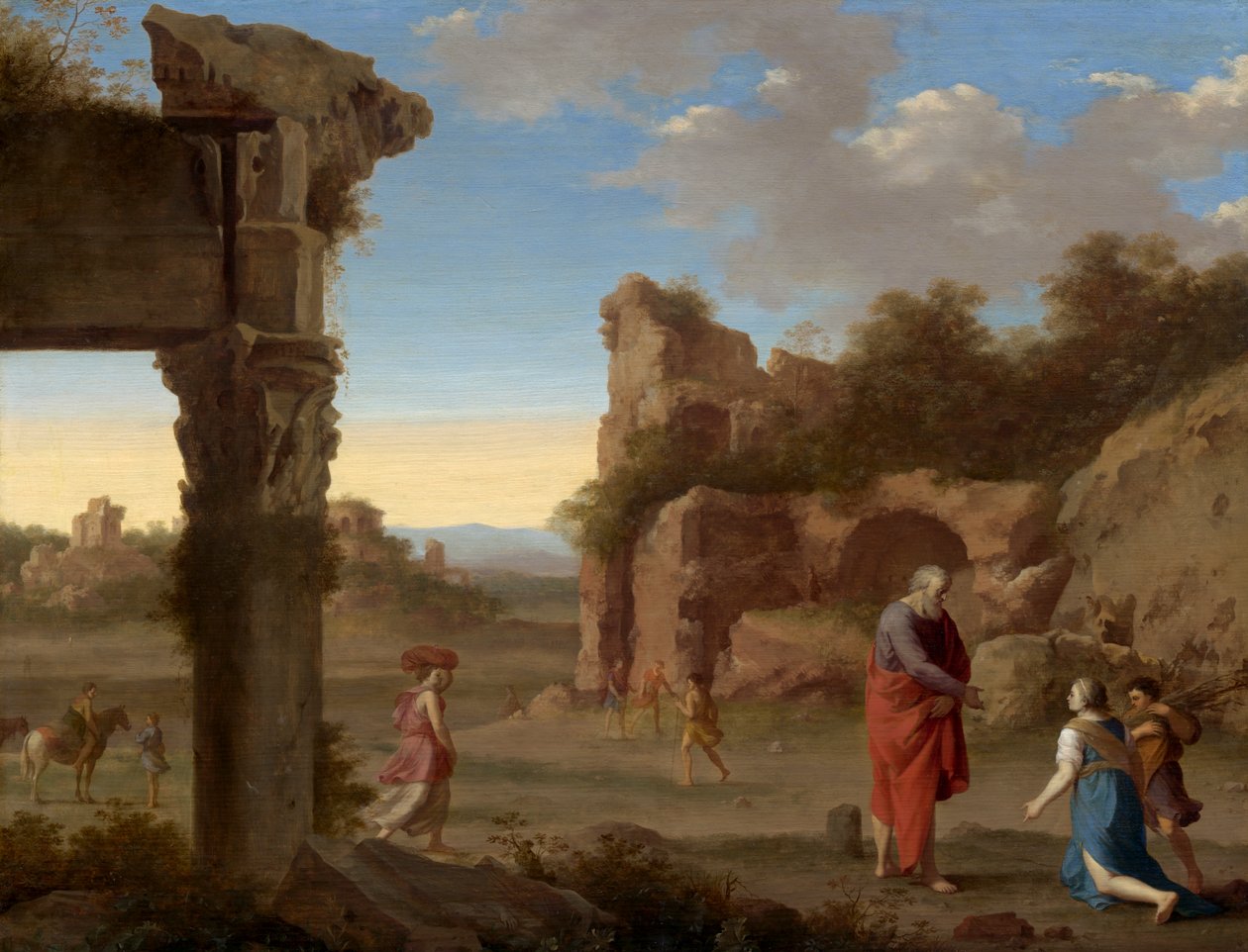 The Prophet Elijah and the Widow of Zarephath, c.1630 by Cornelis van Poelenburgh or Poelenburch