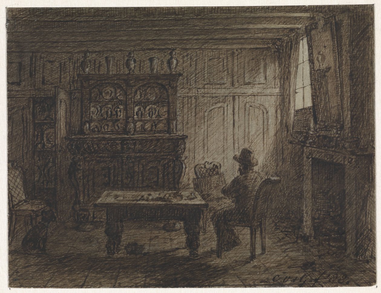 Man Sitting in a Room by Cornelis van der Griendt