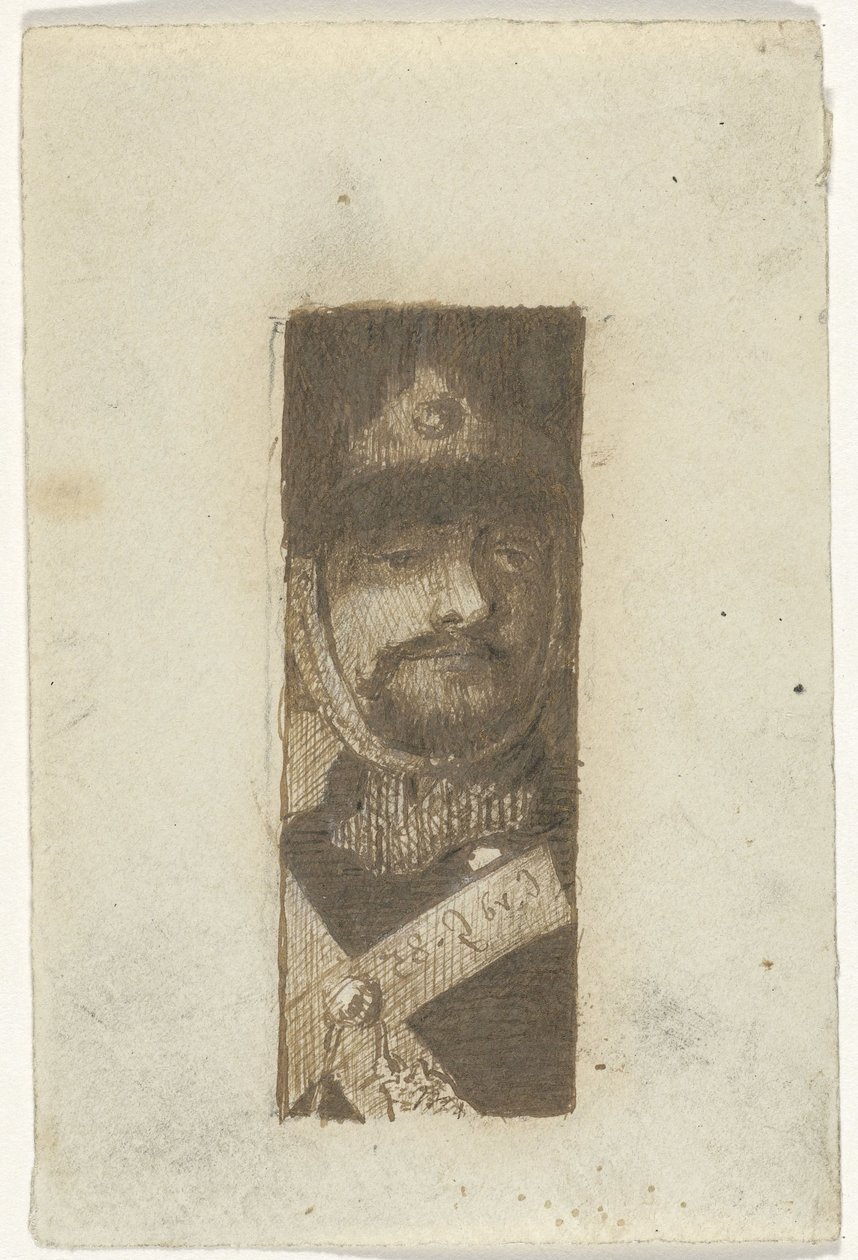 Portrait of a Soldier by Cornelis van der Griendt