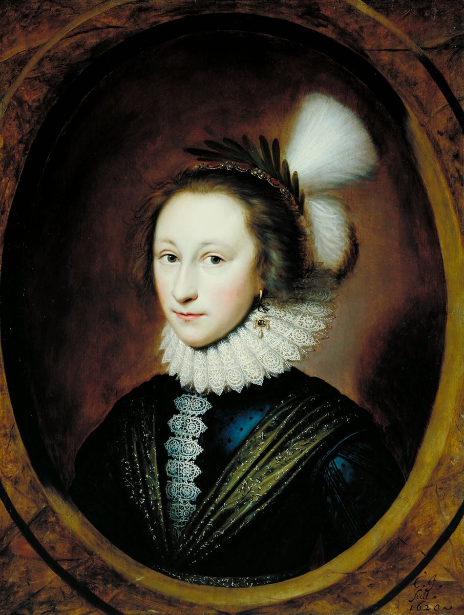 Portrait of Susanna Temple, Later Lady Lister by Cornelius I Johnson