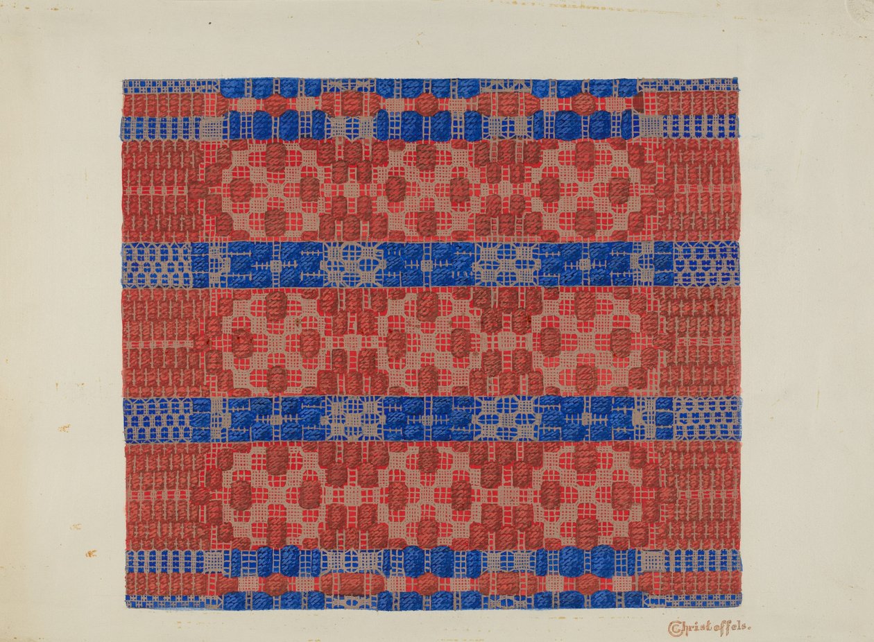 Coverlet (Reverse Side) by Cornelius Christoffels