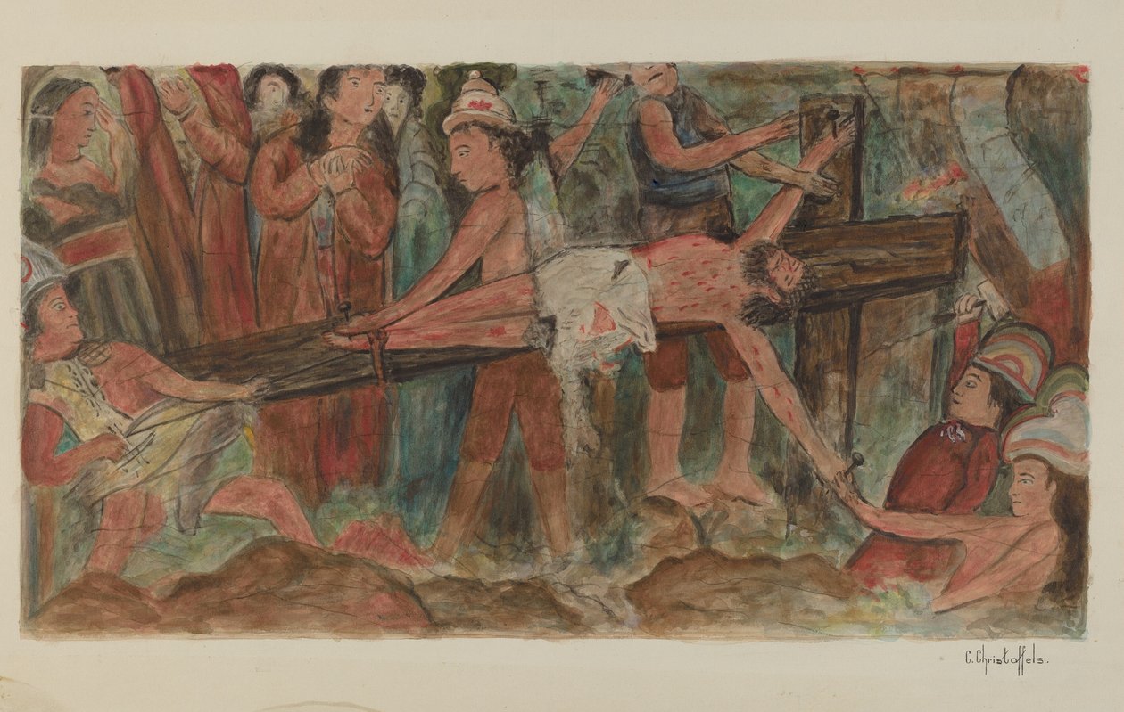 Stations of the Cross No. 11. Jesus is Nailed to the Cross by Cornelius Christoffels
