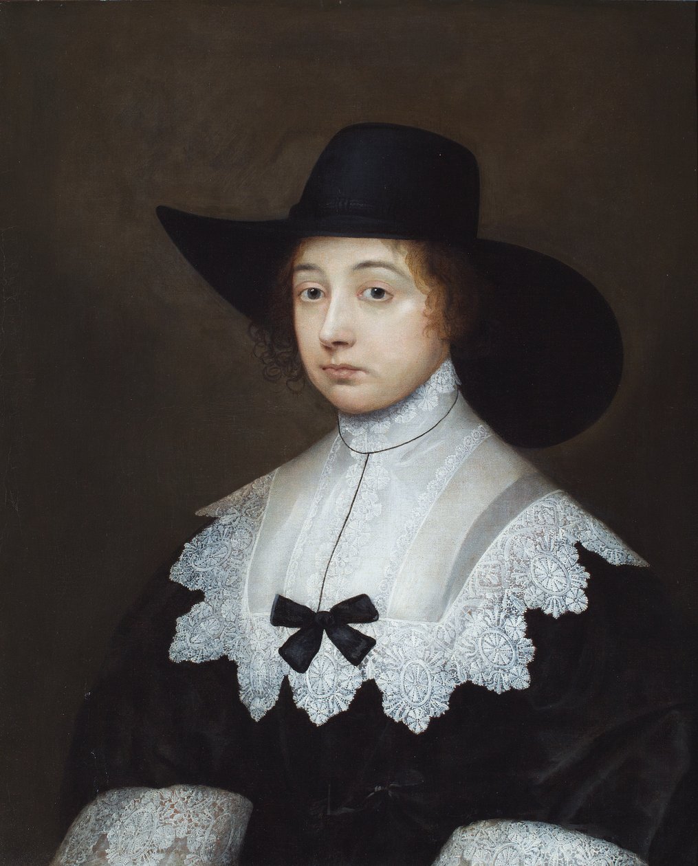 Portrait of Dorothy Sydney, Countess of Leicester by Cornelius I Johnson