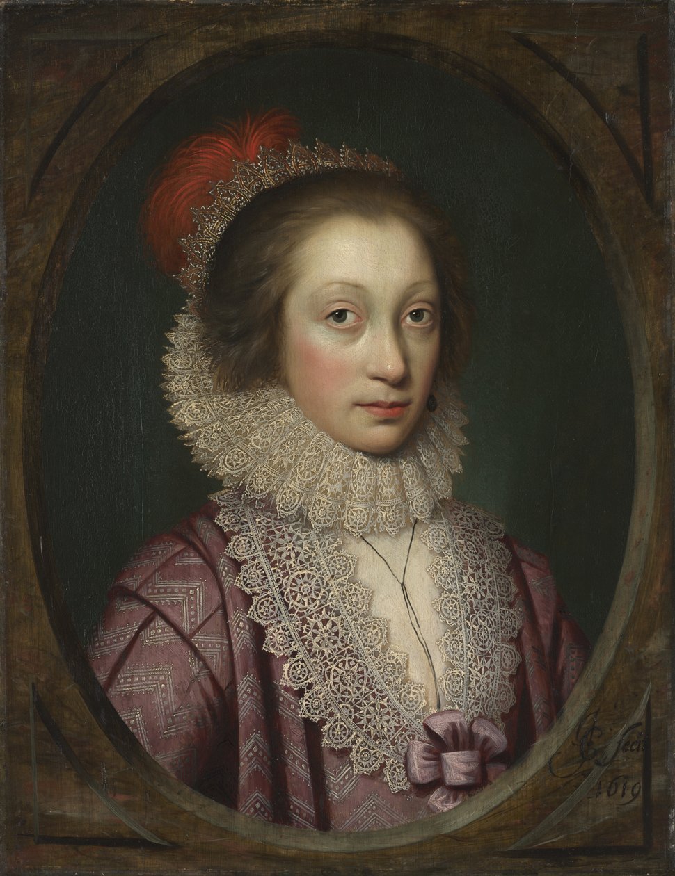Portrait of a Woman, Possibly Elizabeth Boothby by Cornelius Janssen van Ceulen
