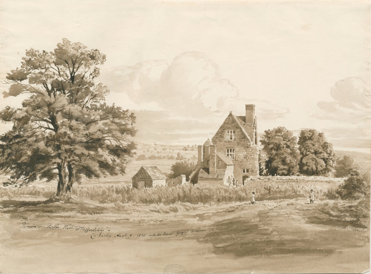 Tettenhall - Perton Hall by Cornelius Varley
