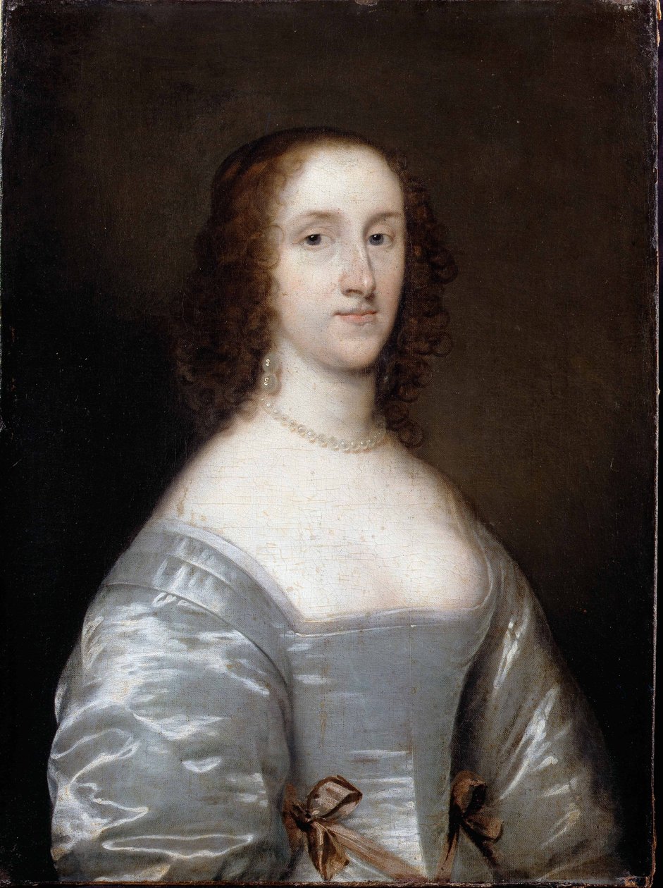 Portrait of a Lady in White by Cornelius the elder Johnson