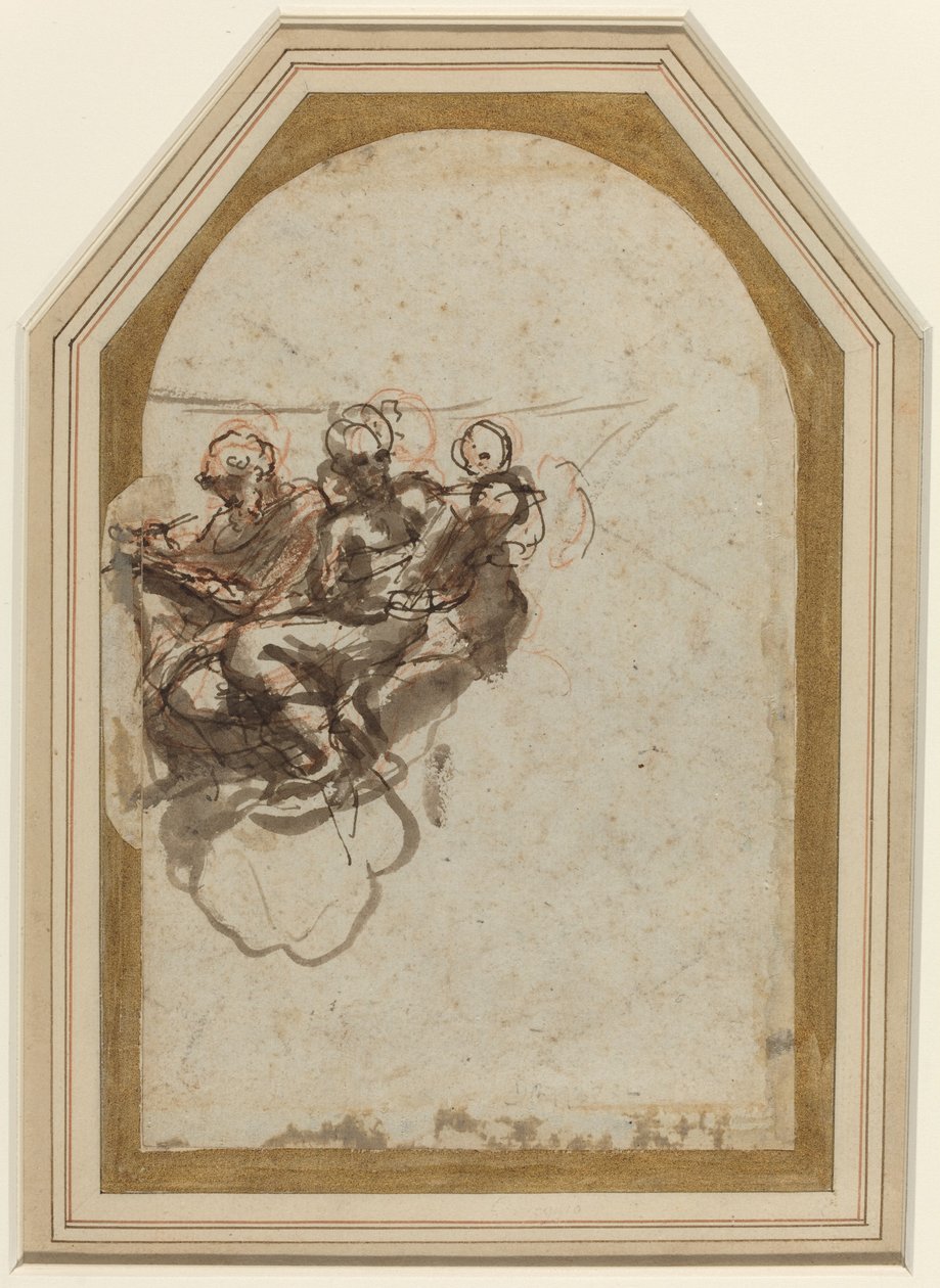 Saint Matthew and Saint Jerome (verso) by Correggio