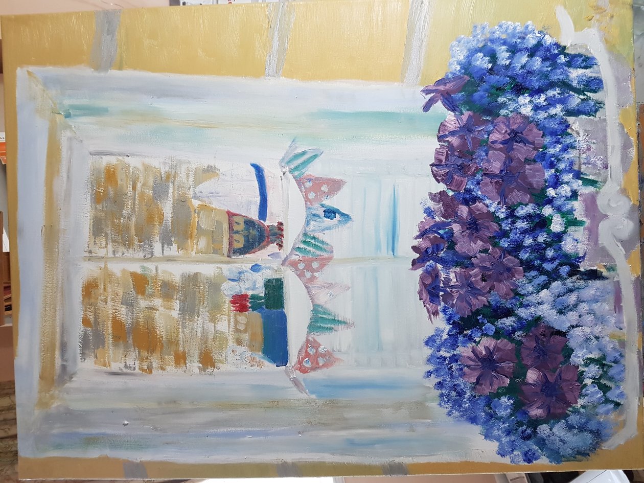 Cornish Window View from Outside In by Cosima Duggal
