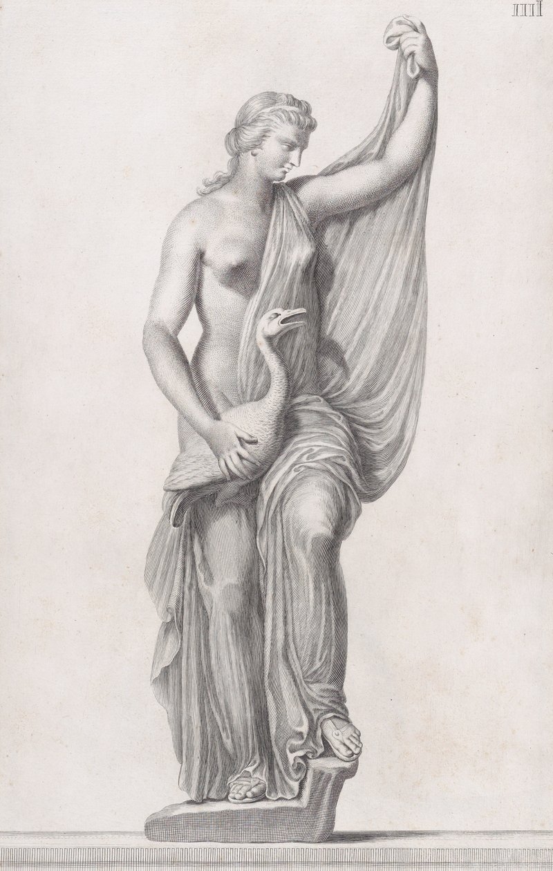 Statue of Leda and the Swan by Cosimo Mogalli
