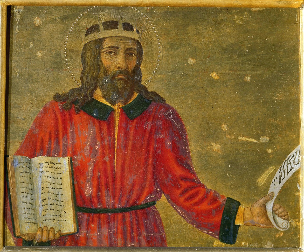King David Predella Panel of the Altarpiece by Cosimo di Lorenzo Rosselli