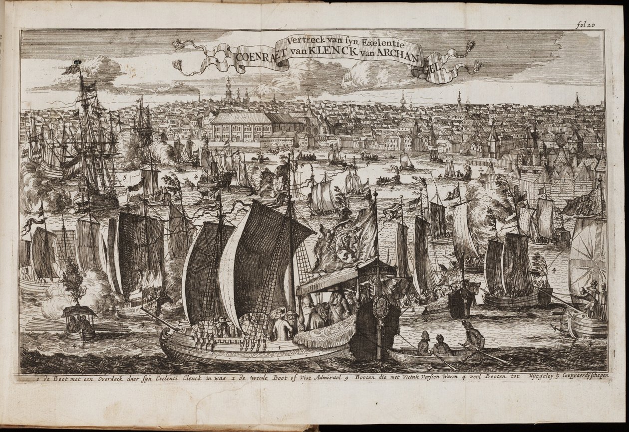 Arkhangelsk From: Historisch Verhael, of Beschryving van de Voyagie, 1677 by Coyet