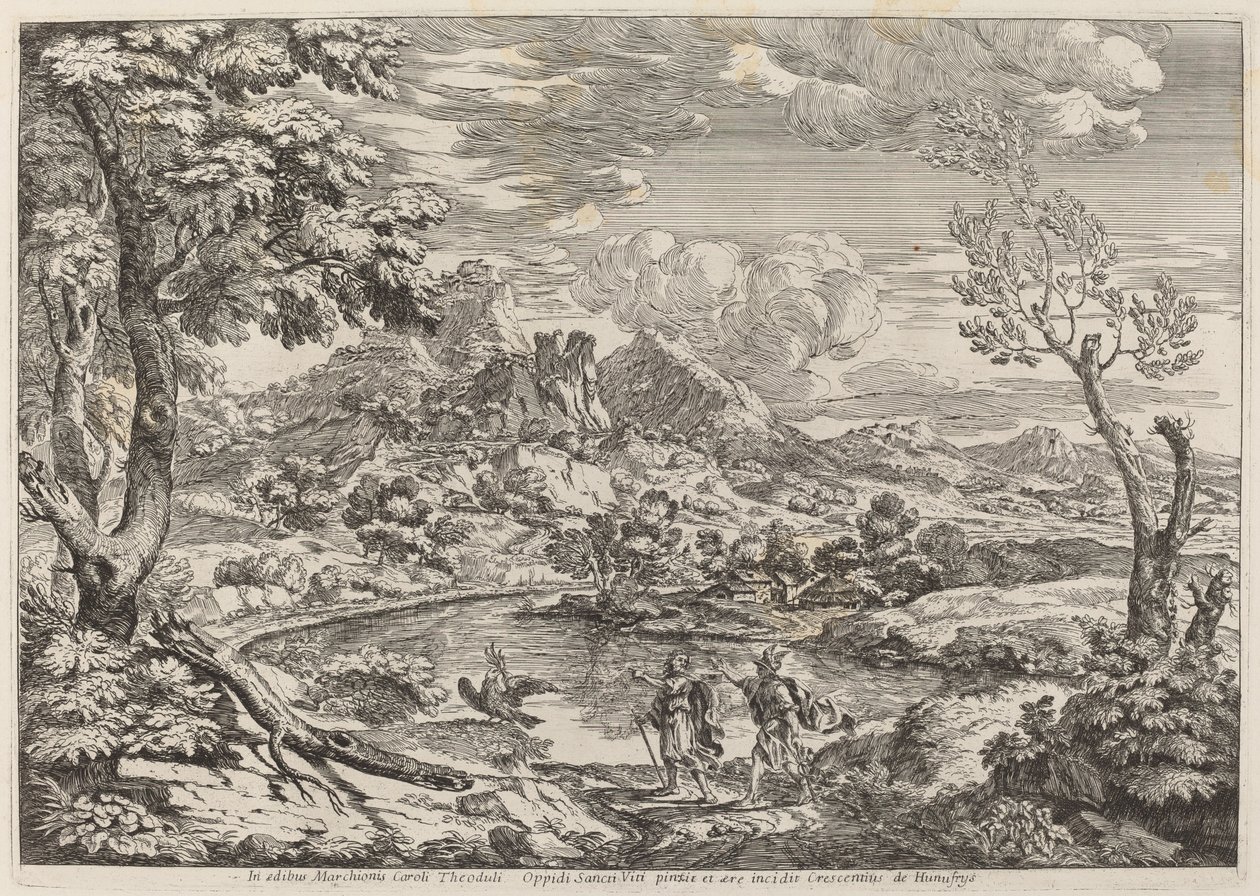A Man Showing Mercury the Eagle of Jupiter by Crescenzio Onofri