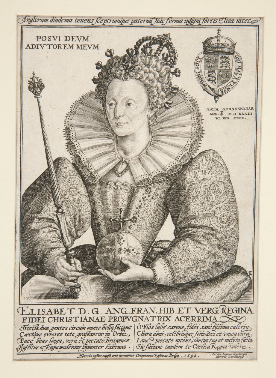 Elizabeth, Queen of England by Crispijn de Passe the Elder