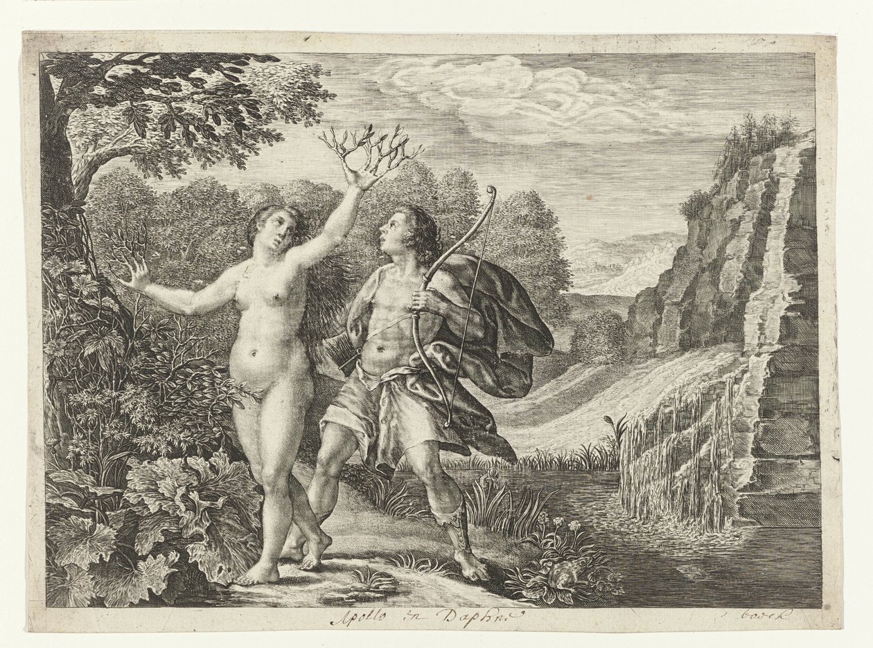 Apollo Chasing Daphne by Crispijn van de Passe (I)