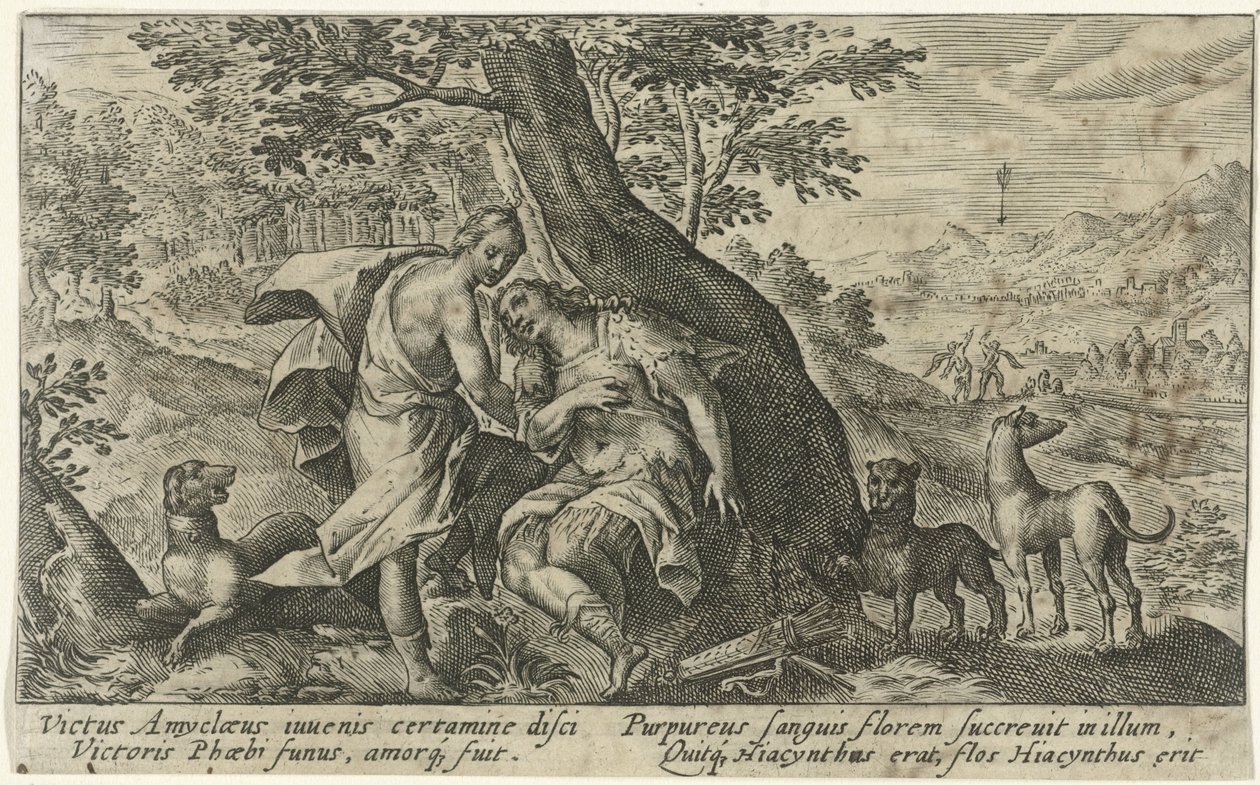 Apollo and Hyacinthus by Crispijn van de Passe (I)