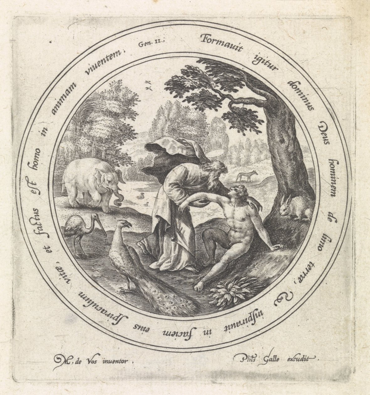 The Creation of Adam History of Adam and Eve (series title) by Crispijn van de Passe (I)
