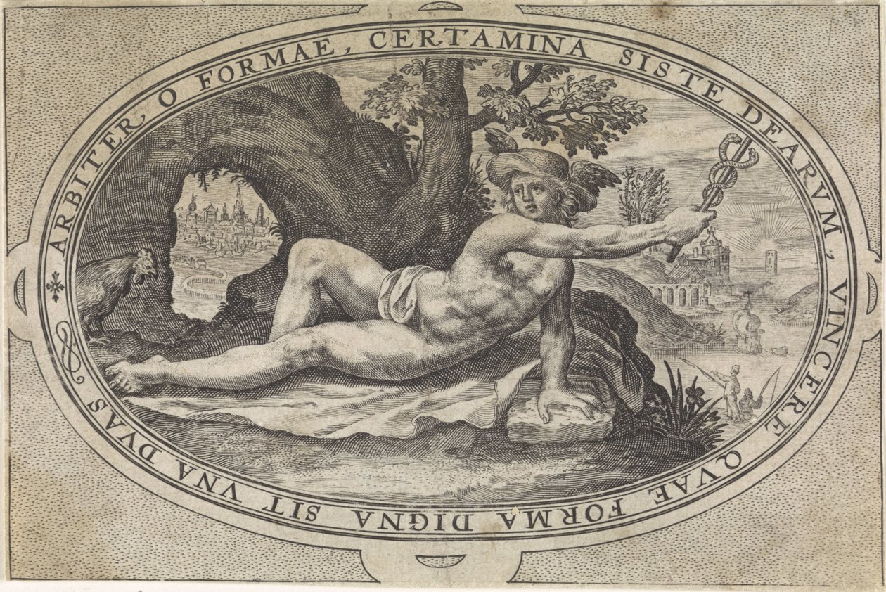 Mercury (Gods and Goddesses Involved in the Judgment of Paris) by Crispijn van de Passe (I)