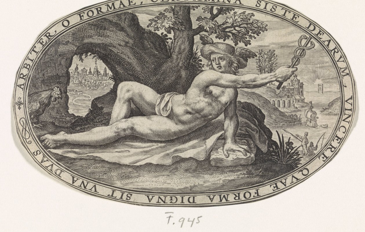 Mercury Gods and Goddesses Involved in the Judgment of Paris (series title) by Crispijn van de Passe (I)
