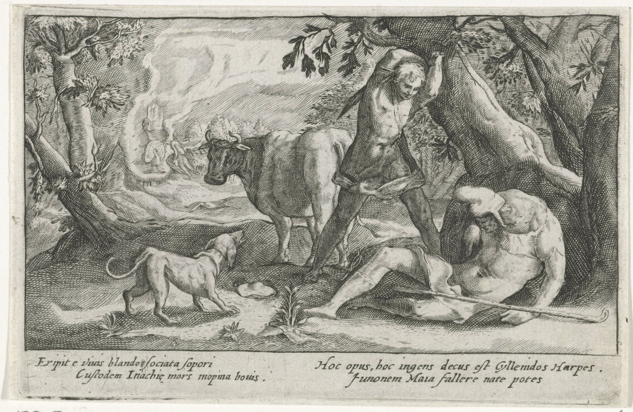 Mercury Kills Argus (series title: Metamorphoses of Ovid) by Crispijn van de Passe (I)