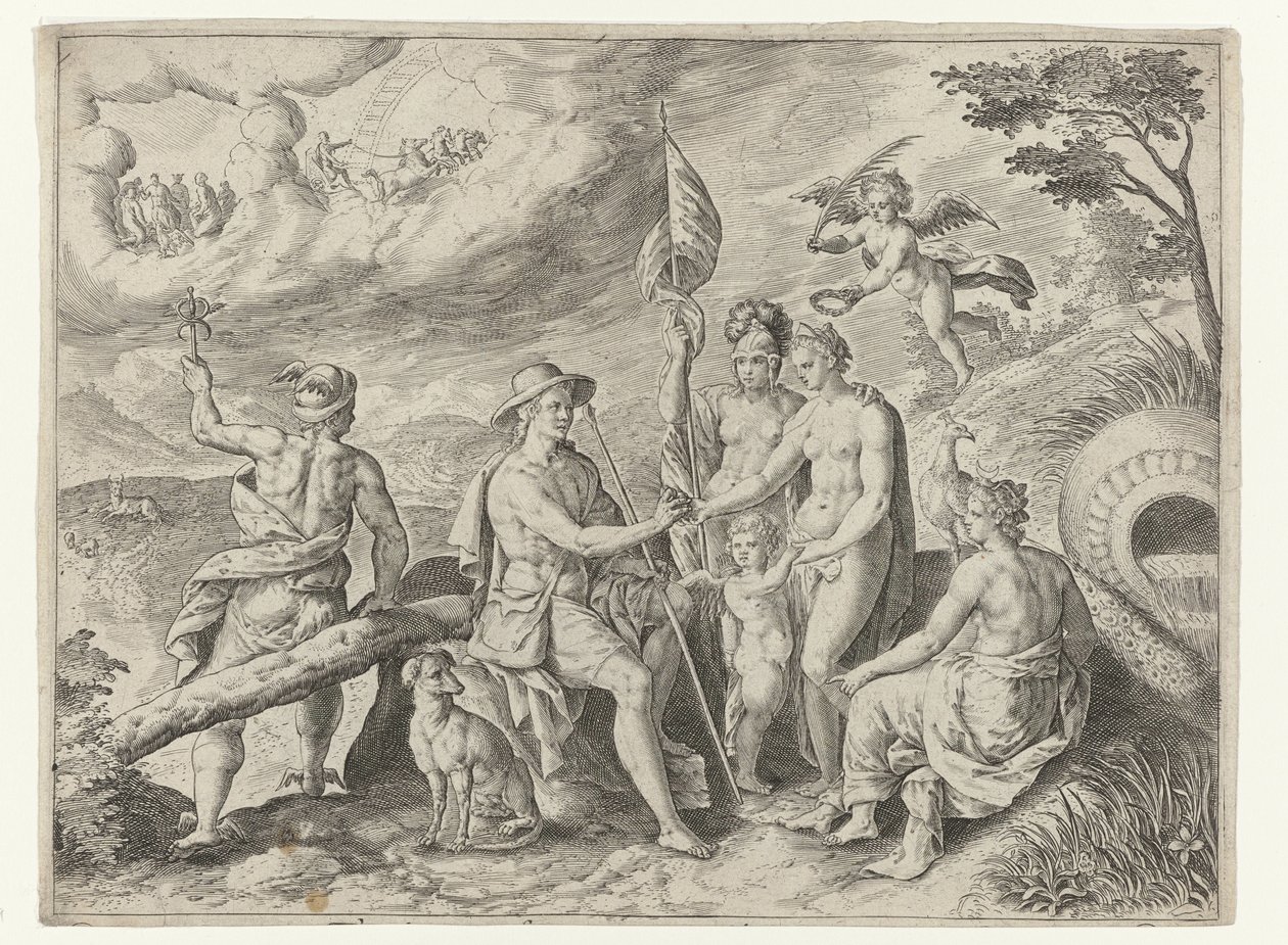 The Judgment of Paris (Metamorphoses of Ovid) by Crispijn van de Passe (I)